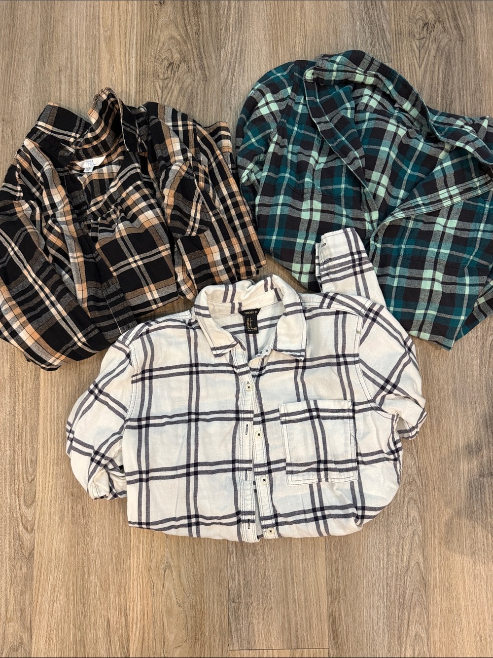 Plaid Button-Front Shirt - 3 for 1 price